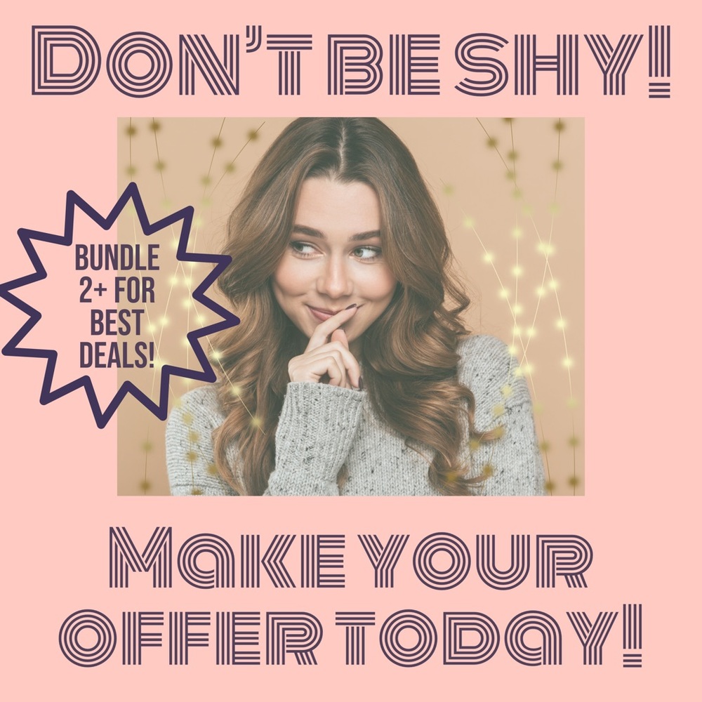 Make an offer today! Bundle 2+ for best deals!